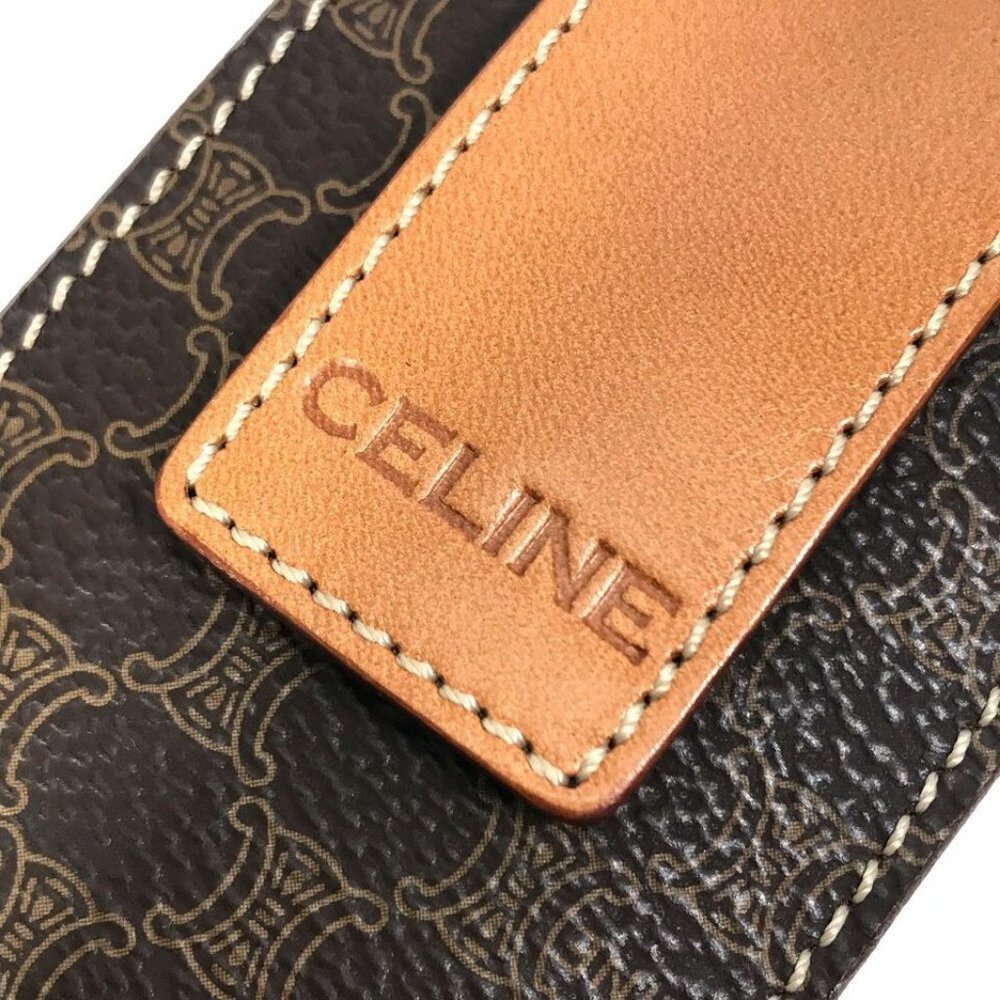 CELINE Macadam Pouch accessory case Leather/PVC Brown - Picture 5 of 16